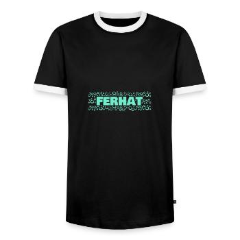 Geschenk für Ferhat - Männer Kontrast-T-Shirt - Schwarz/Weiß - Vorne - AI Model Female 172 light (172cm) & AI Model Male 178 light (178cm)
