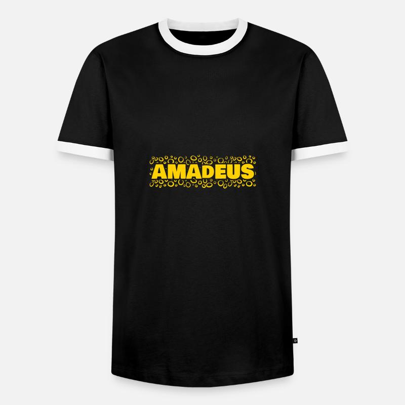 Gift for Amadeus - Men's Ringer Shirt - black/white