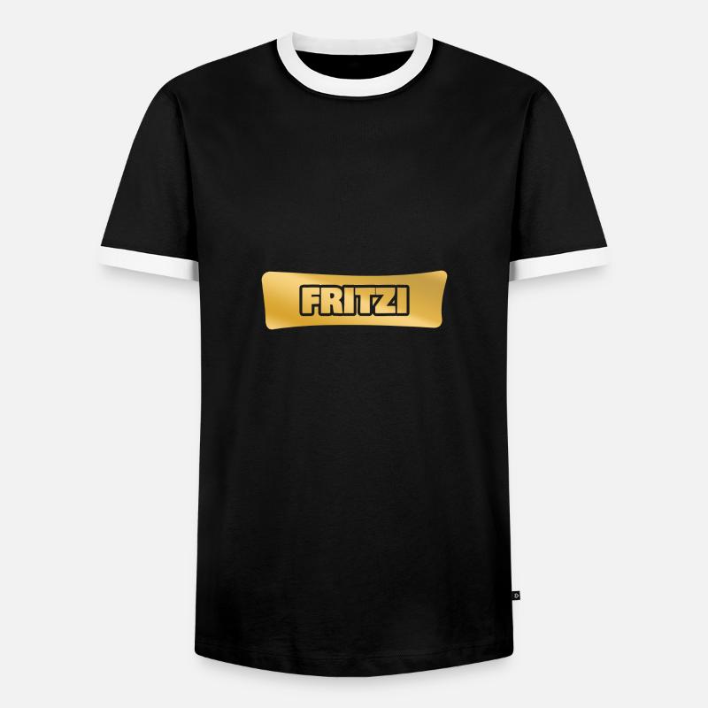 Fritzi - Men's Ringer Shirt - black/white