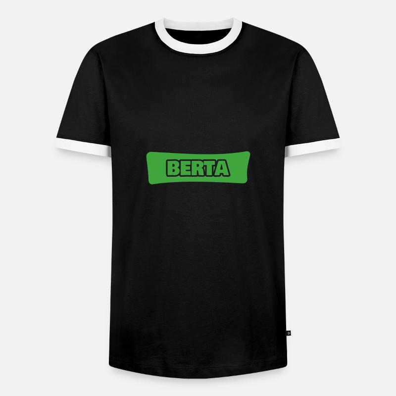 Geburt Berta - Männer Kontrast-T-Shirt - Schwarz/Weiß