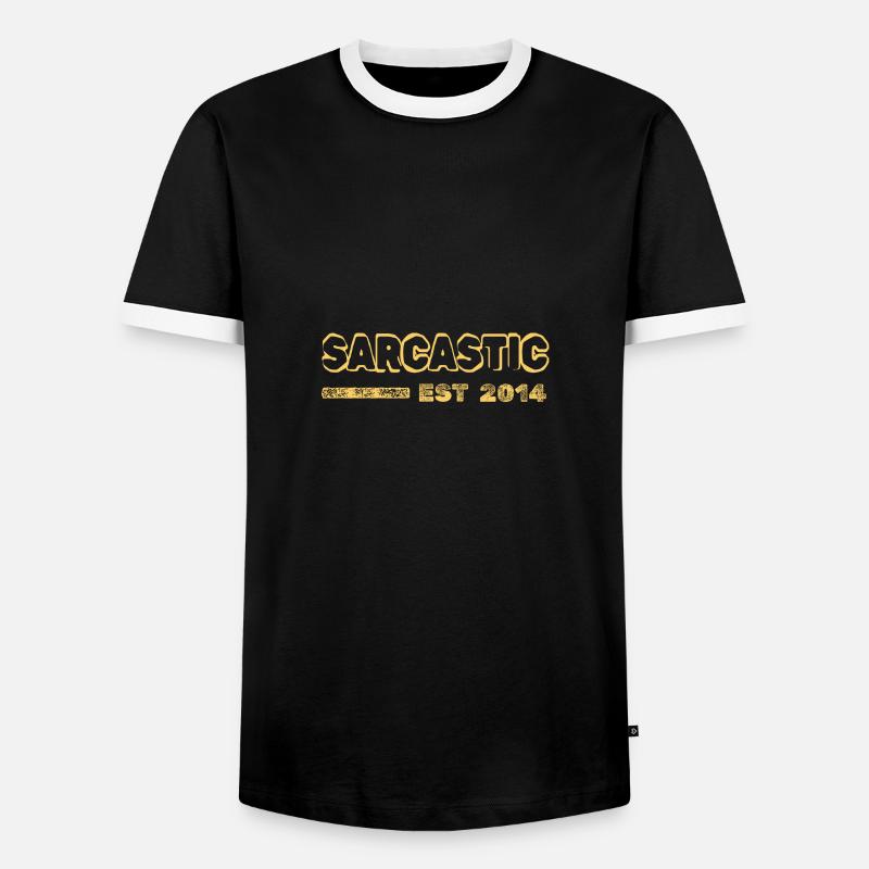 Sarcastic 2014 - Men's Ringer Shirt - black/white