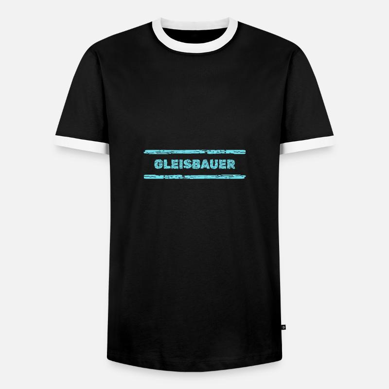 Beruf Gleisbauer - Männer Kontrast-T-Shirt - Schwarz/Weiß