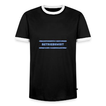 Profession Économiste d’entreprise - T-shirt contrasté Homme - noir/blanc - Devant - AI Model Female 172 light (172cm) & AI Model Male 178 light (178cm)