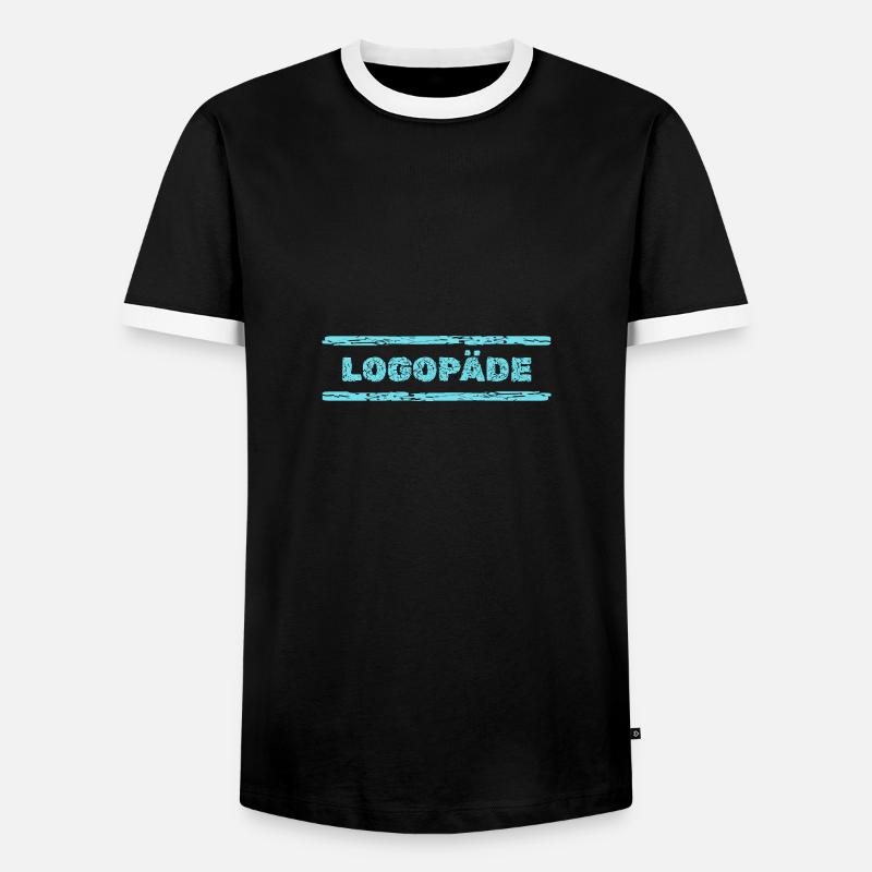 Logopaede - Men's Ringer Shirt - black/white