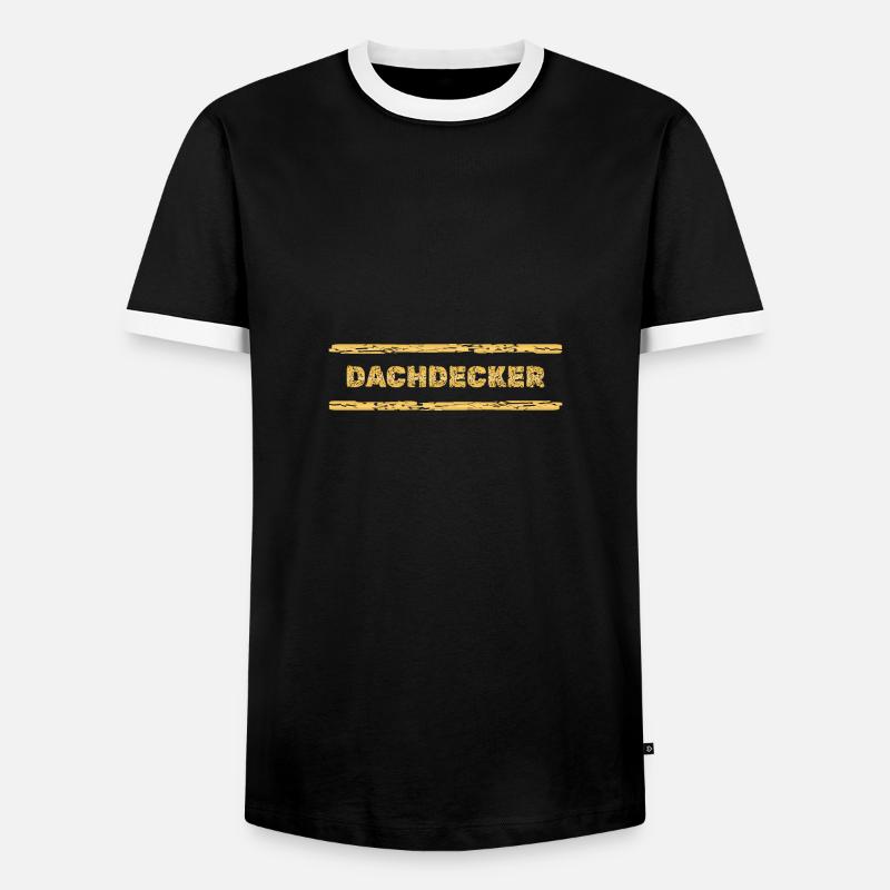 Beruf Dachdecker - Männer Kontrast-T-Shirt - Schwarz/Weiß