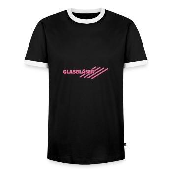 Souffleur - T-shirt contrasté Homme - noir/blanc - Devant - AI Model Female 172 light (172cm) & AI Model Male 178 light (178cm)