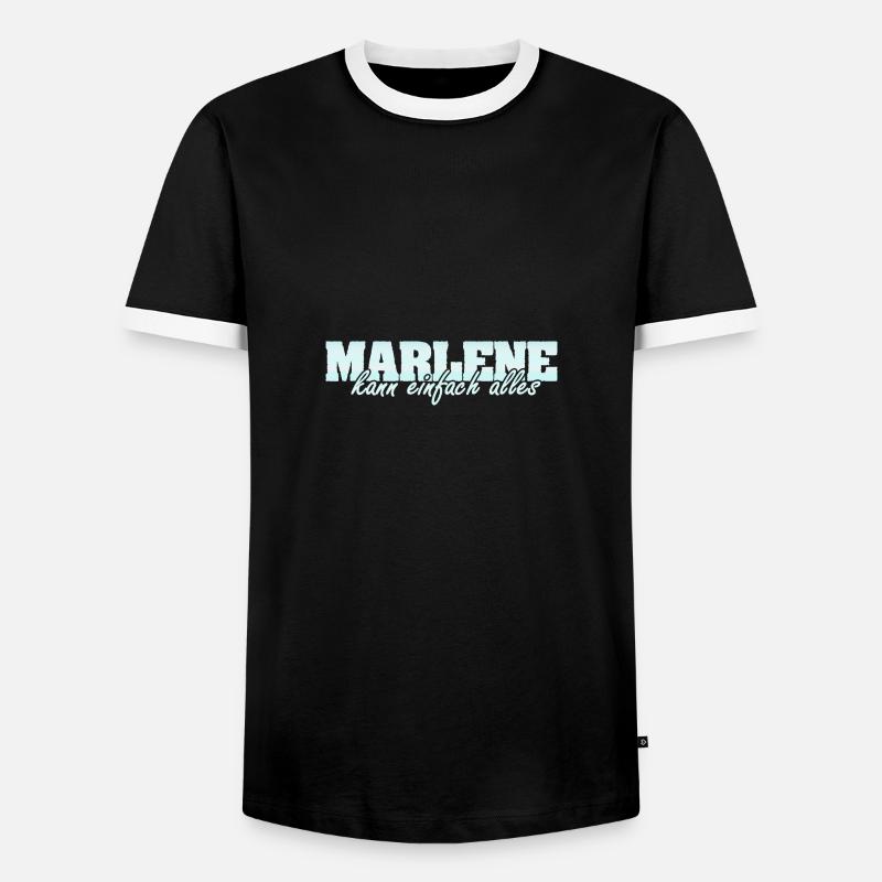 Mrs. Marlene - Men's Ringer Shirt - black/white