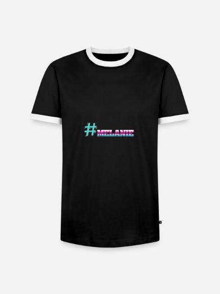 Cooler Melanie - Männer Kontrast-T-Shirt - Schwarz/Weiß