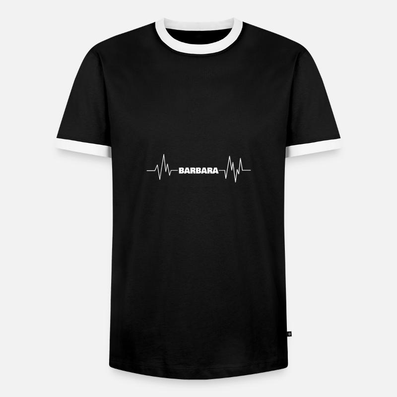 Barbara - Männer Kontrast-T-Shirt - Schwarz/Weiß