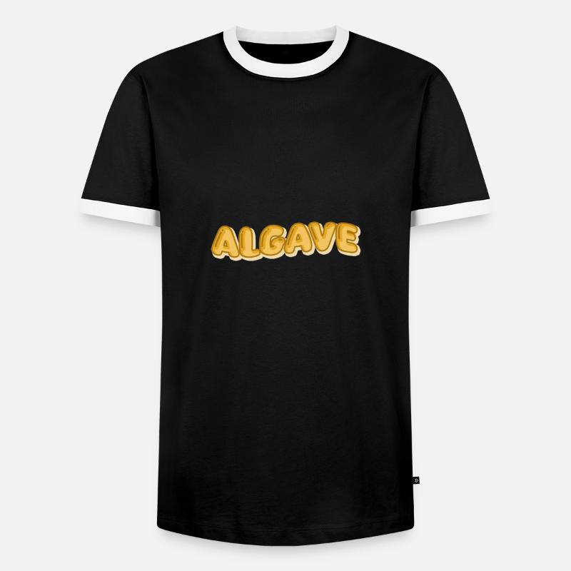 Algave - Men's Ringer Shirt - black/white
