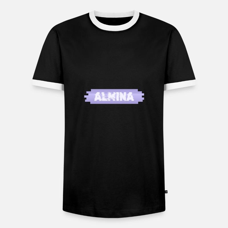 Mutter Almina - Männer Kontrast-T-Shirt - Schwarz/Weiß