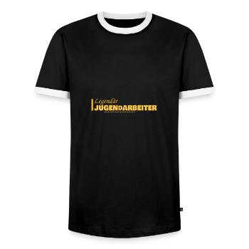 Animateur de jeunesse en tant que profession - T-shirt contrasté Homme - noir/blanc - Devant - AI Model Female 172 light (172cm) & AI Model Male 178 light (178cm)