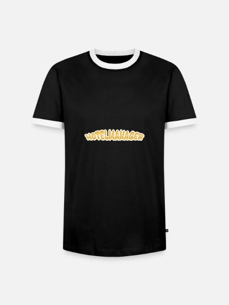 Job Hotel Manager - Men's Ringer Shirt - black/white