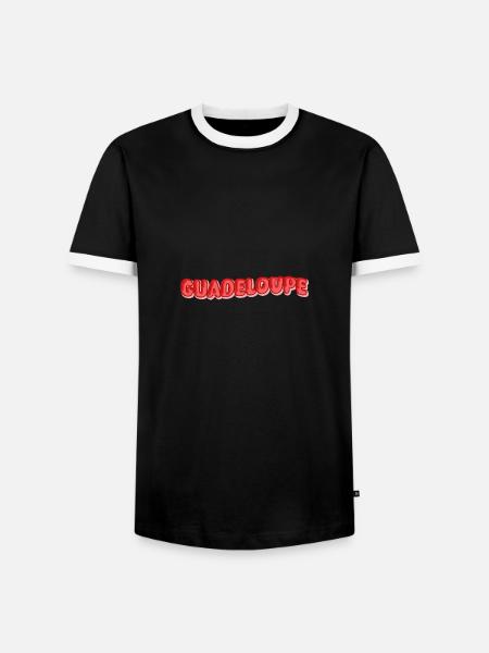 Guadeloupe als Urlaub - Männer Kontrast-T-Shirt - Schwarz/Weiß