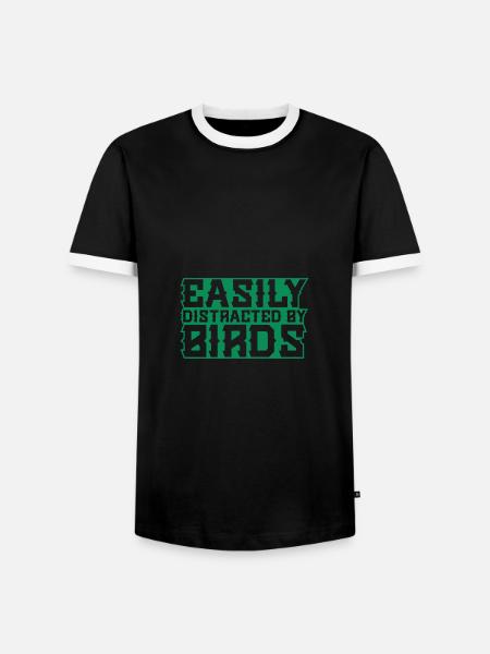 Bird Falcon Falconry - Men's Ringer Shirt - black/white