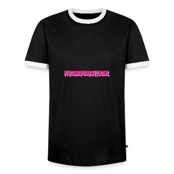 Job IT Specialist - Men's Ringer Shirt - black/white - Front - AI Model Female 172 light (172cm) & AI Model Male 178 light (178cm)