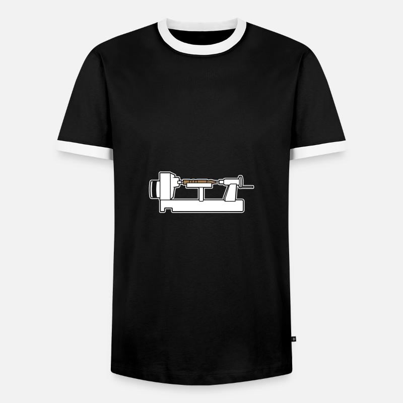Turning - Men's Ringer Shirt - black/white