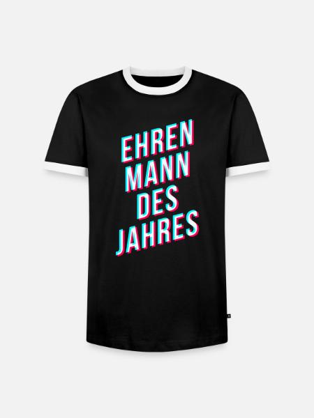 Ehren Mann des Jahres - Männer Kontrast-T-Shirt - Schwarz/Weiß