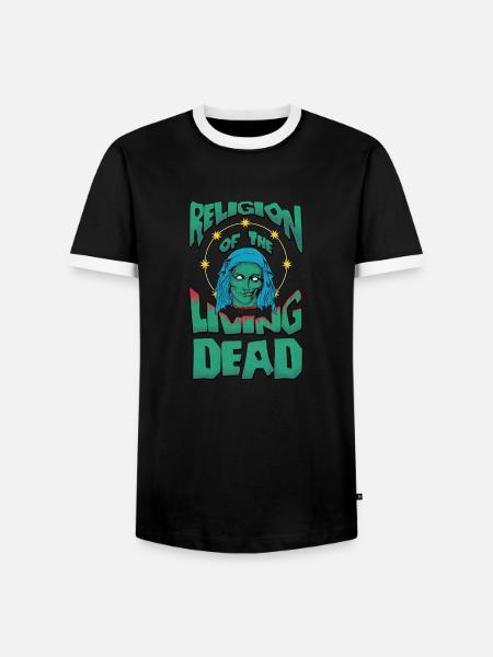 Religion der lebenden Toten - Männer Kontrast-T-Shirt - Schwarz/Weiß