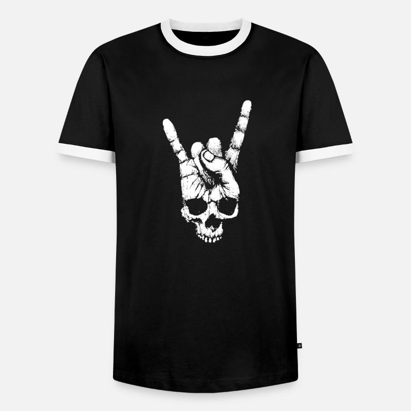 Rock'N'Roll - Men's Ringer Shirt - black/white