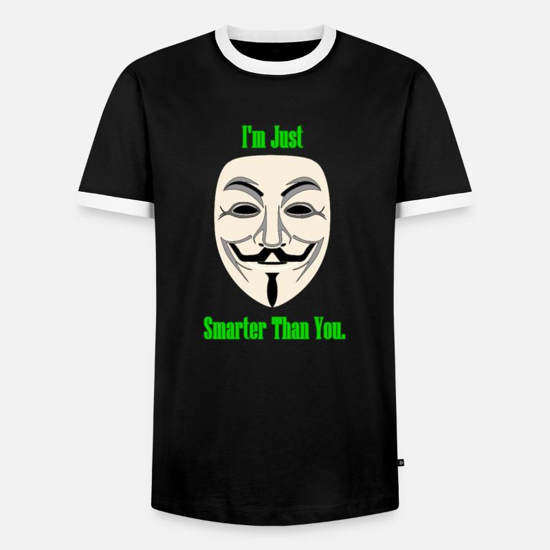 Hacker - Men's Ringer Shirt - black/white