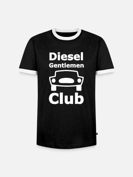 Nur der Diesel - Männer Kontrast-T-Shirt - Schwarz/Weiß