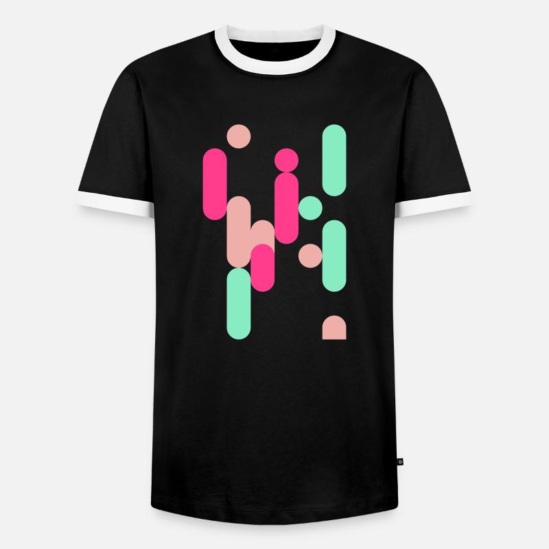Necta 2 - Männer Kontrast-T-Shirt - Schwarz/Weiß