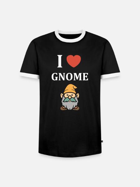 Ich liebe Gnome - Männer Kontrast-T-Shirt - Schwarz/Weiß