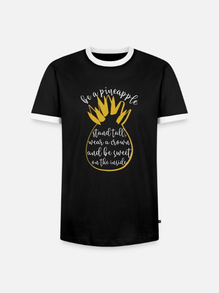 be a pineapple - Männer Kontrast-T-Shirt - Schwarz/Weiß