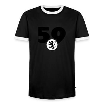 Ch'ti / Nord / Chti / Ch'ti mi / Nordiste - Männer Kontrast-T-Shirt - Schwarz/Weiß - Vorne - AI Model Female 172 light (172cm) & AI Model Male 178 light (178cm)