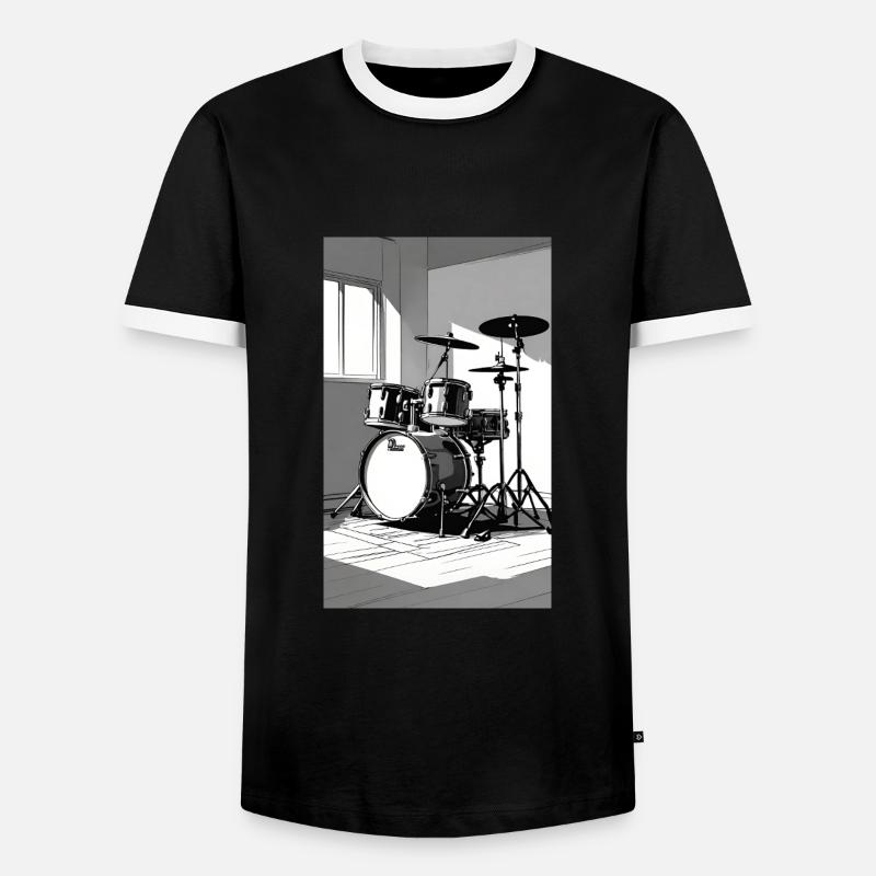 Percussion - Men's Ringer Shirt - black/white