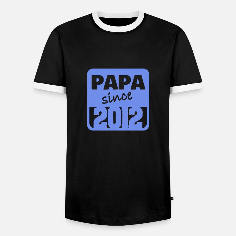Papa 2012 - Männer Kontrast-T-Shirt - Schwarz/Weiß
