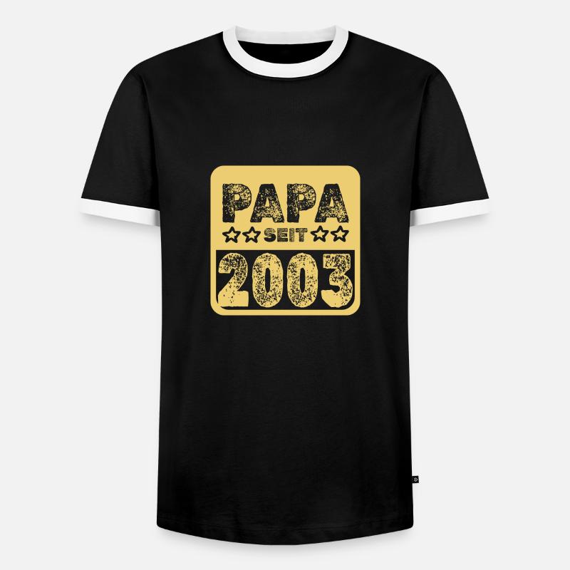 2003 2003 - Männer Kontrast-T-Shirt - Schwarz/Weiß