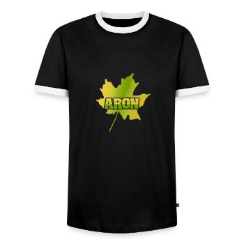 Automne Aron - T-shirt contrasté Homme - noir/blanc - Devant - AI Model Female 172 light (172cm) & AI Model Male 178 light (178cm)