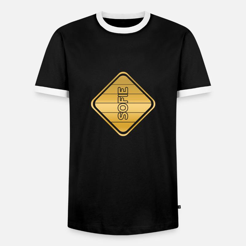 Vorname Sofie - Männer Kontrast-T-Shirt - Schwarz/Weiß