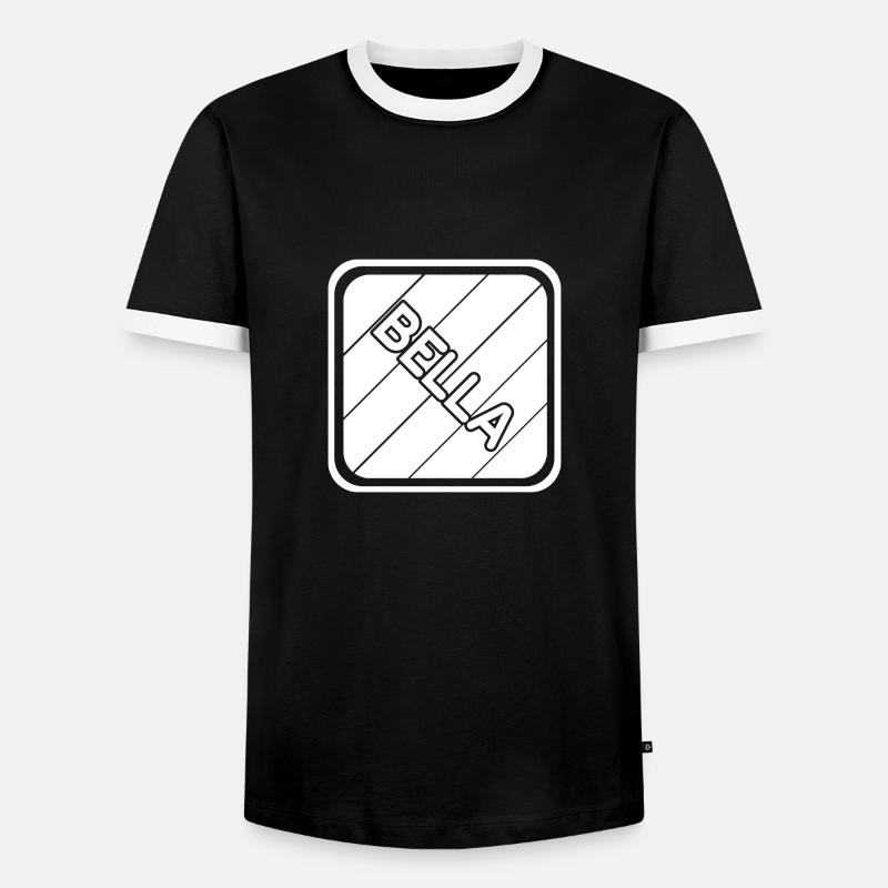 Mädchenname Bella - Männer Kontrast-T-Shirt - Schwarz/Weiß