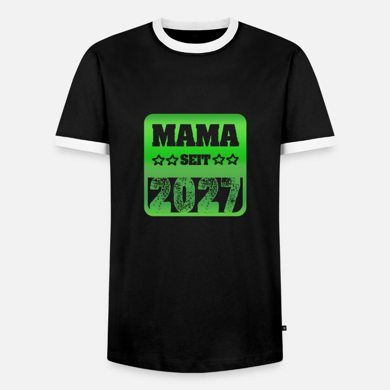 Mutter 2027 - Männer Kontrast-T-Shirt - Schwarz/Weiß