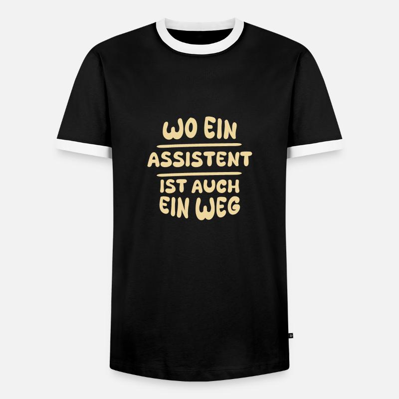 Assistent Assistent - Männer Kontrast-T-Shirt - Schwarz/Weiß