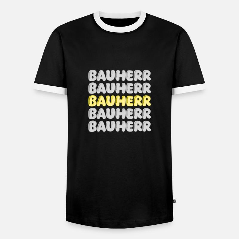 Gift for builder - Men's Ringer Shirt - black/white
