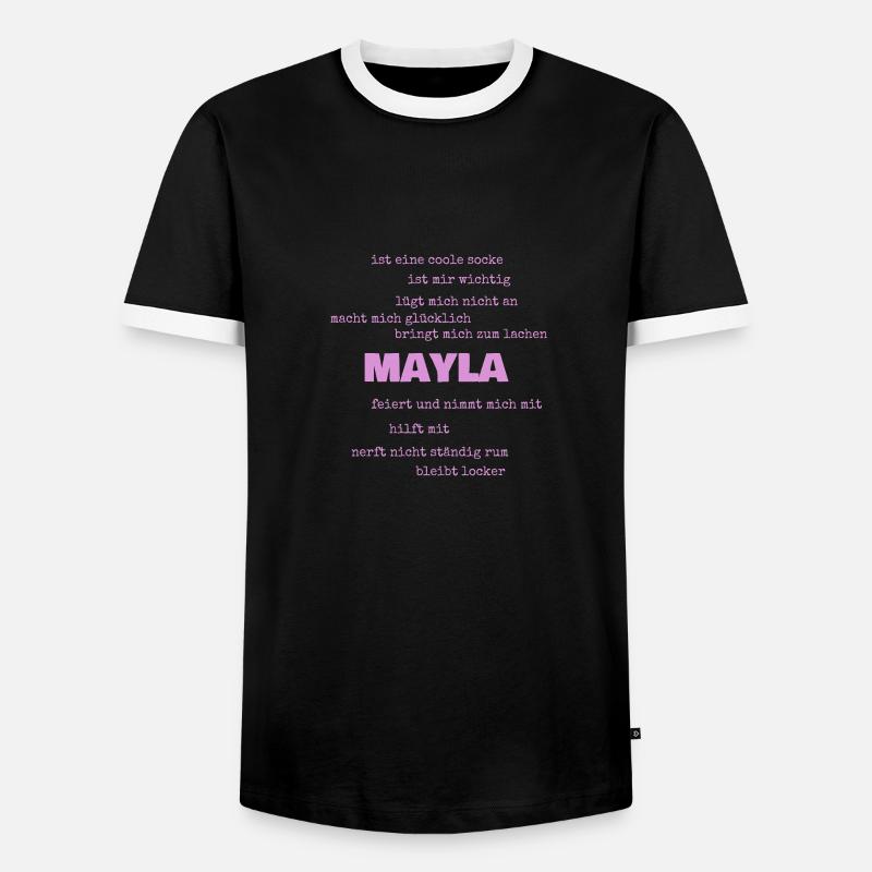 Mayla as Proverbs - Men's Ringer Shirt - black/white