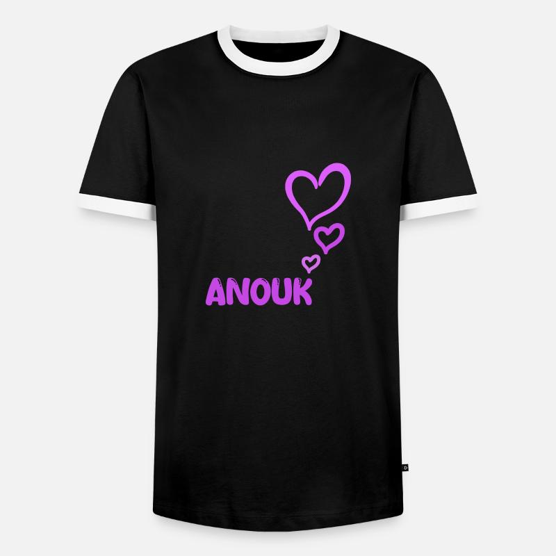 Gift for Anouk - Men's Ringer Shirt - black/white
