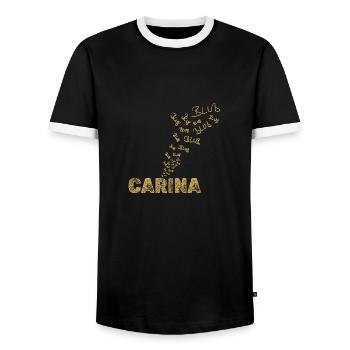 Boot Carina - Männer Kontrast-T-Shirt - Schwarz/Weiß - Vorne - AI Model Female 172 light (172cm) & AI Model Male 178 light (178cm)