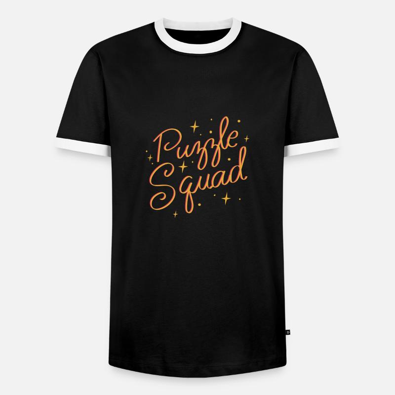 Puzzle Squad Puzzle Hobby Puzzle - Männer Kontrast-T-Shirt - Schwarz/Weiß