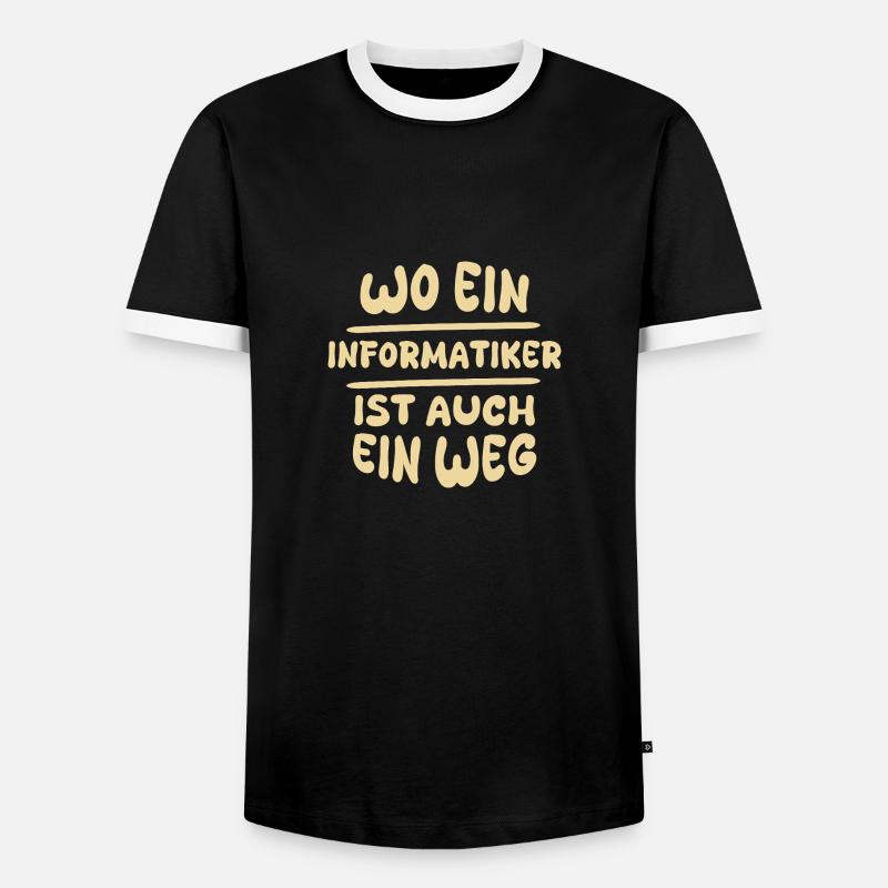 Gift for Computer Scientist - Men's Ringer Shirt - black/white