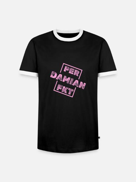Perfekt Damian - Männer Kontrast-T-Shirt - Schwarz/Weiß