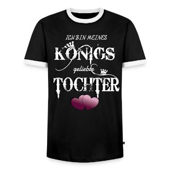 Geliebte Tochter - Männer Kontrast-T-Shirt - Schwarz/Weiß - Vorne - AI Model Female 172 light (172cm) & AI Model Male 178 light (178cm)