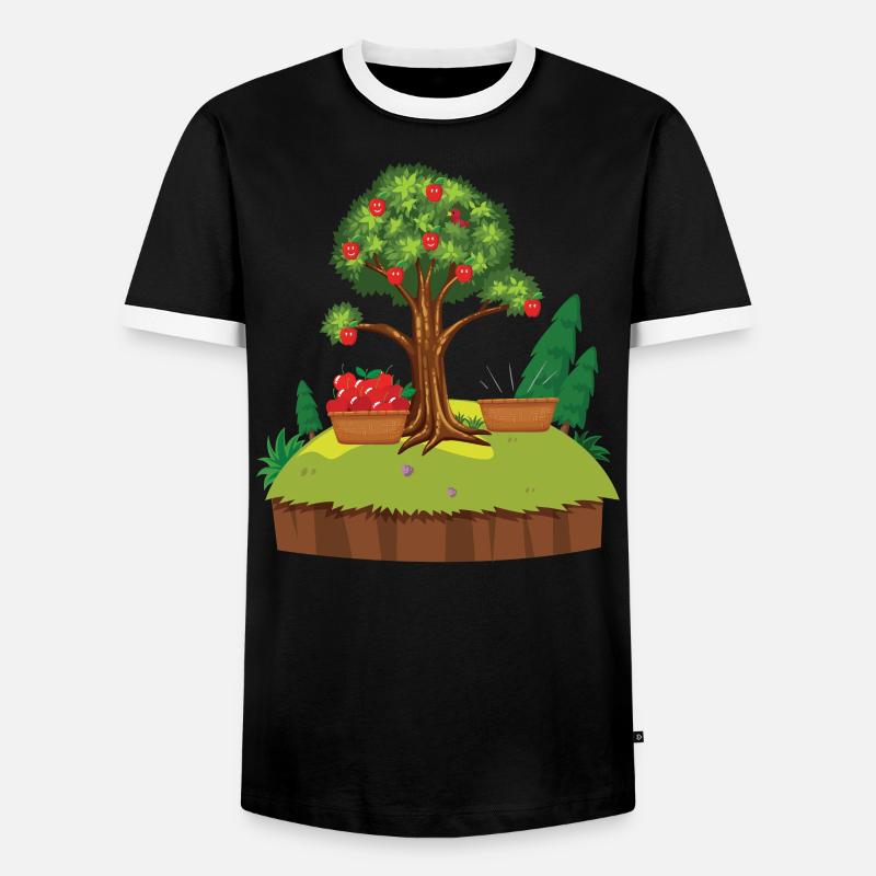 The Apple Tree - Men's Ringer Shirt - black/white