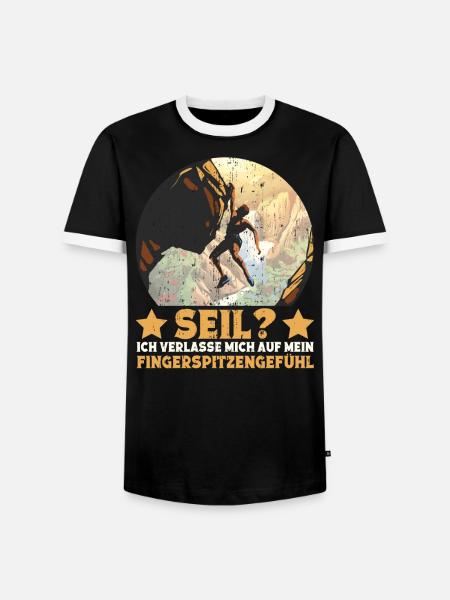 Boulderer Bouldern Klettern Freeclimbing - Männer Kontrast-T-Shirt - Schwarz/Weiß