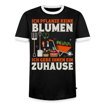 Schrebergarten Gartenbau Gartenliebhaber Gärtnerin - Männer Kontrast-T-Shirt - Schwarz/Weiß - Vorne - AI Model Female 172 light (172cm) & AI Model Male 178 light (178cm)