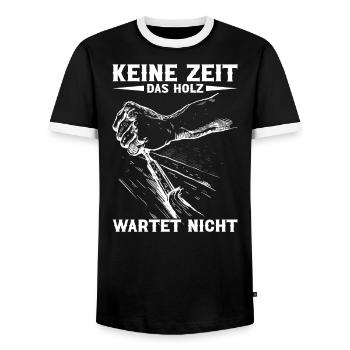 Tischler Ausbildung Schreinerei Schreinermeister - Männer Kontrast-T-Shirt - Schwarz/Weiß - Vorne - AI Model Female 172 light (172cm) & AI Model Male 178 light (178cm)